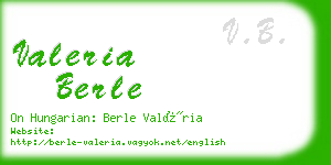 valeria berle business card